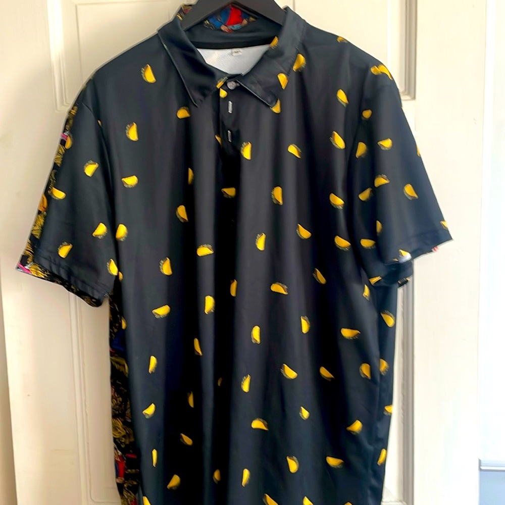 Taco Print Golf Shirt